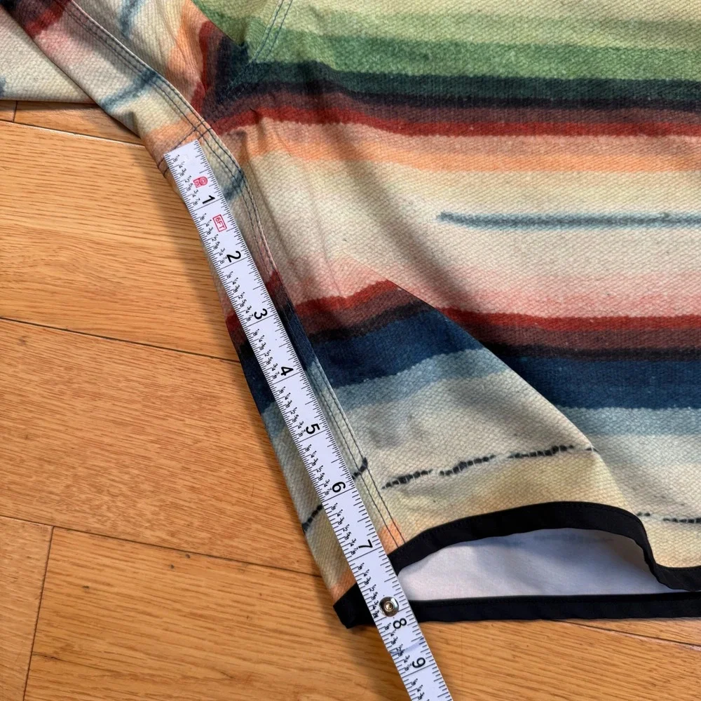 Outerknown Mens Serape Stripe Board Shorts Blue Multi Color Swim Trunks Size 28